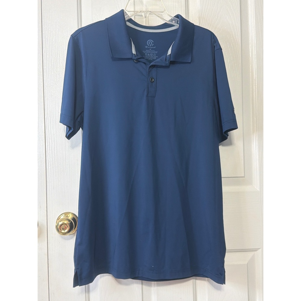 Champion C9 Navy Blue Performance Golf Polo Shirt Short Sleeve Size M